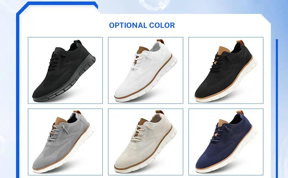 Men's Mesh Sneakers Oxfords Business Casual Walking Shoes Tennis Comfortable，Sporty Lightweight Breathable Running Shoes For Exercise & Daily Wear Closed Trainer Boy Training Runner Athletic Footwear block Shoes Outdoorfun