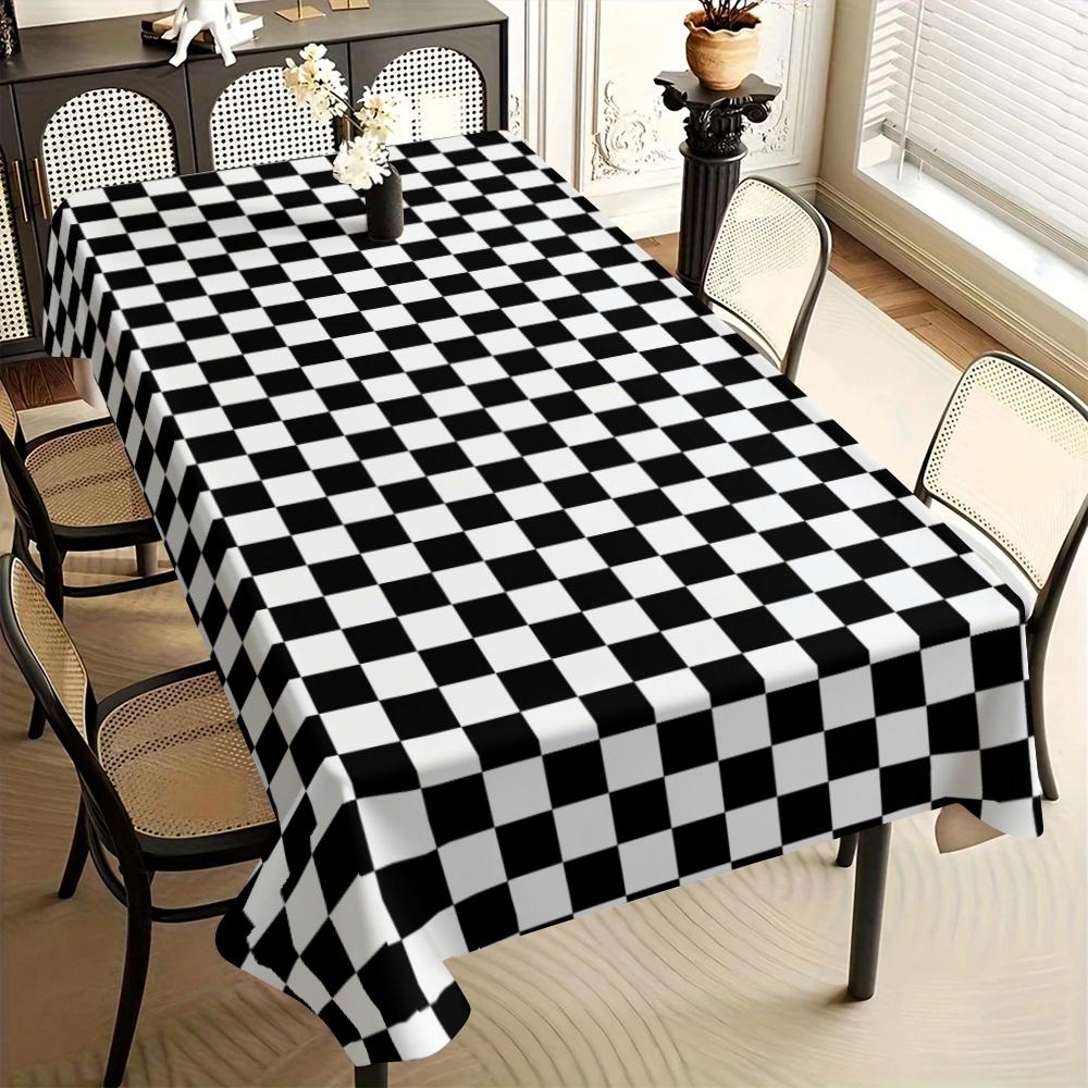Mosaic Pattern Tablecloth Set, Fabric, Suitable for Dining Tables, Tea Tables, TV Cabinets, Picnics, Picnic Table Cover