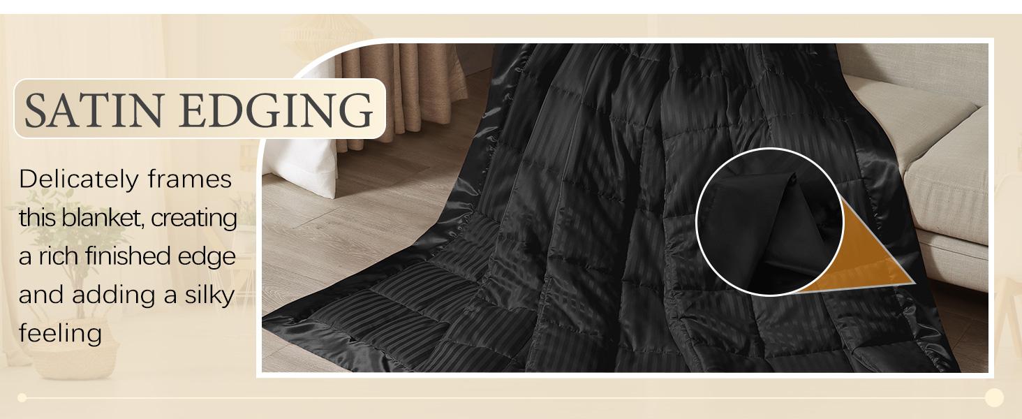 Downluxe Weighted Blanket For Deep Sleep,  Machine Washable Heavy Blanket, Seven-Layer Design