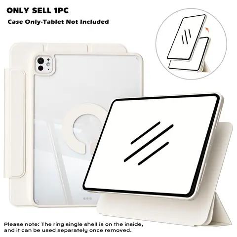 KENKE Magnetic Detachable, Removable Magnetic Cover Tablet Case with Pen Slot, 360° Rotatable Protective Cover, Multifunctional for iPad Mini 6, 10th gen, 11th gen, Air 4-8, Pro 11 inch (m2/m3), Pro 13, Mini 7