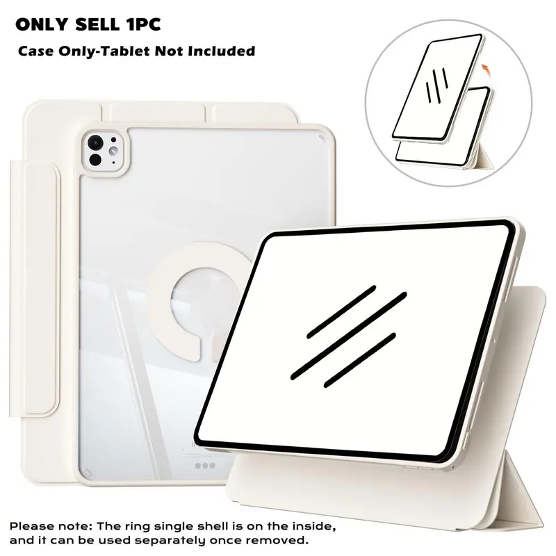KENKE Magnetic Detachable, Removable Magnetic Cover Tablet Case with Pen Slot, 360° Rotatable Protective Cover, Multifunctional for iPad Mini 6, 10th gen, 11th gen, Air 4-8, Pro 11 inch (m2/m3), Pro 13, Mini 7
