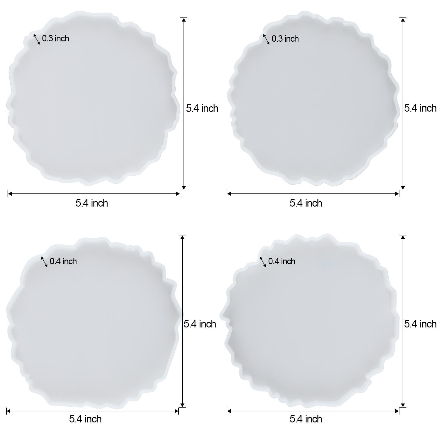 4 Count Geode Resin Coaster Molds, Druzy Silicone Agate Coaster Molds for Home, DIY Birthday Gift Crafts LET'S RESIN 4 Count Geode Resin Coaster Molds, Druzy Silicone Agate Coaster Molds for Home, DIY Birthday Gift Crafts LET'S RESIN