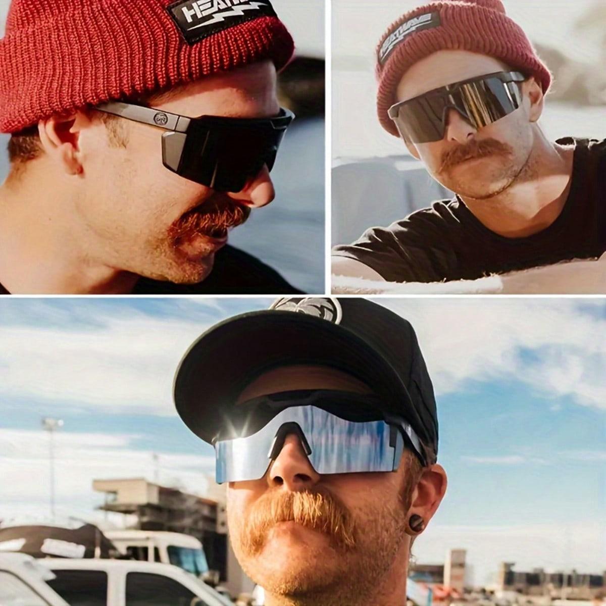 4 counts Heatwave Sport Sunglasses for Men Women UV400 Protection Cycling Running Fishing Outdoor Sports Wrap Around Shades