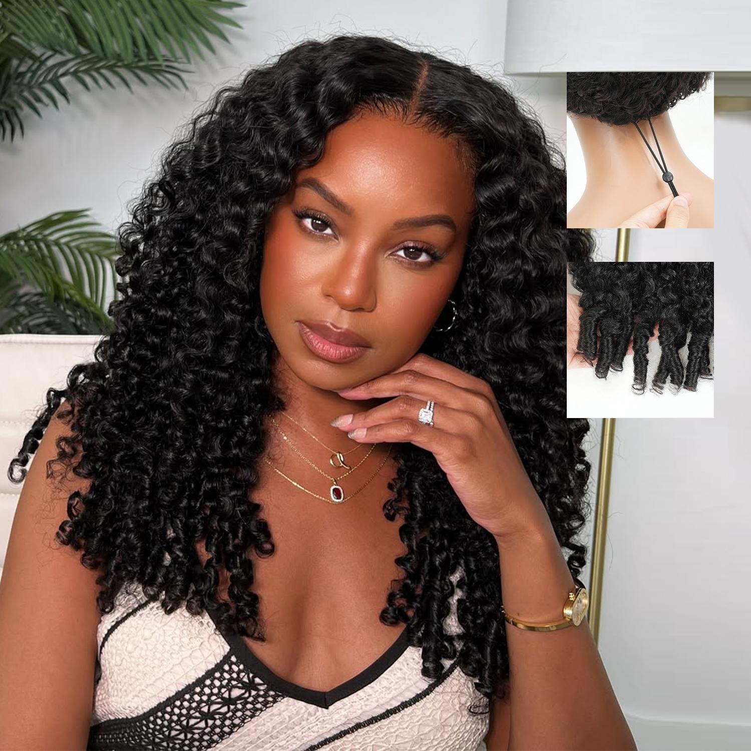 【26‘’ Burmese=$135】Tahikie Burmese Curly 7x6 HD Lace 200% Density Pre Plucked Glueless Natural Black/99J Burgundy Afro Kinky Curly / Deep Wave / Body Wave / Water Wave Human Hair Wigs Upgrade With Drawstring Cap One-Step Invisible Hairline For Women