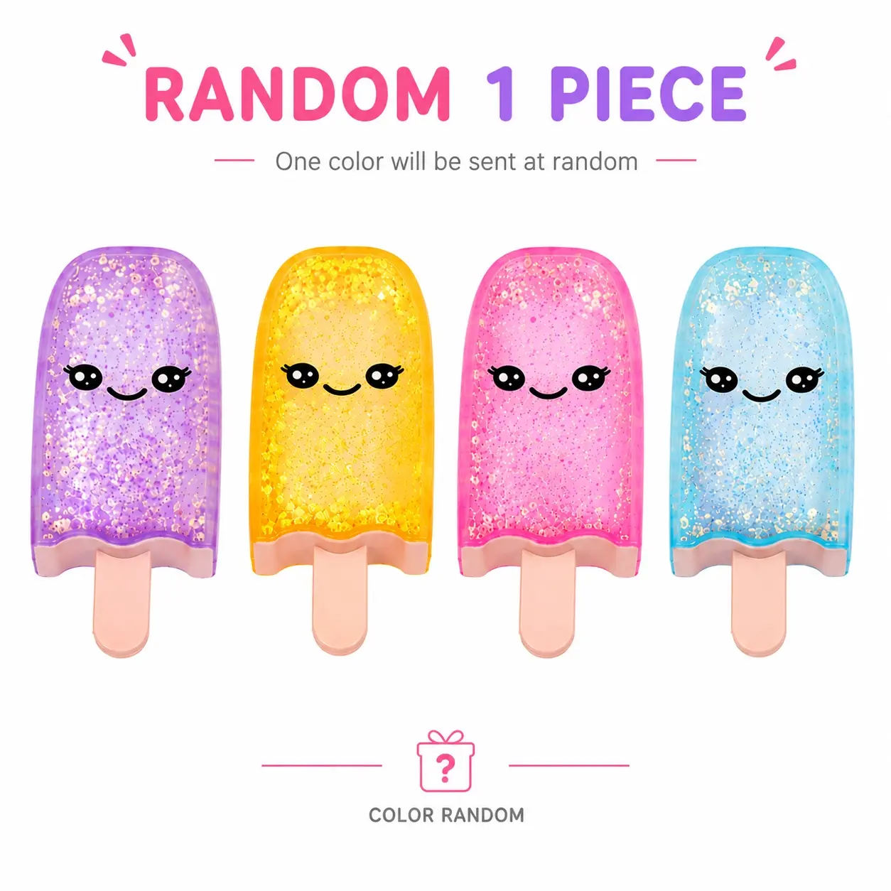 1 pc Random Generic Popsicle Squishy, Kawaii Squishy, Popsicle Stress Balls, Ergonomic Grip Ice Cream Squeeze Squishy, Slow Rising Gel Sugar Squishies Soft Sensory Fidget Toy for Party Favor Office School, Squishy Fidgets, Slow Rise Squishy