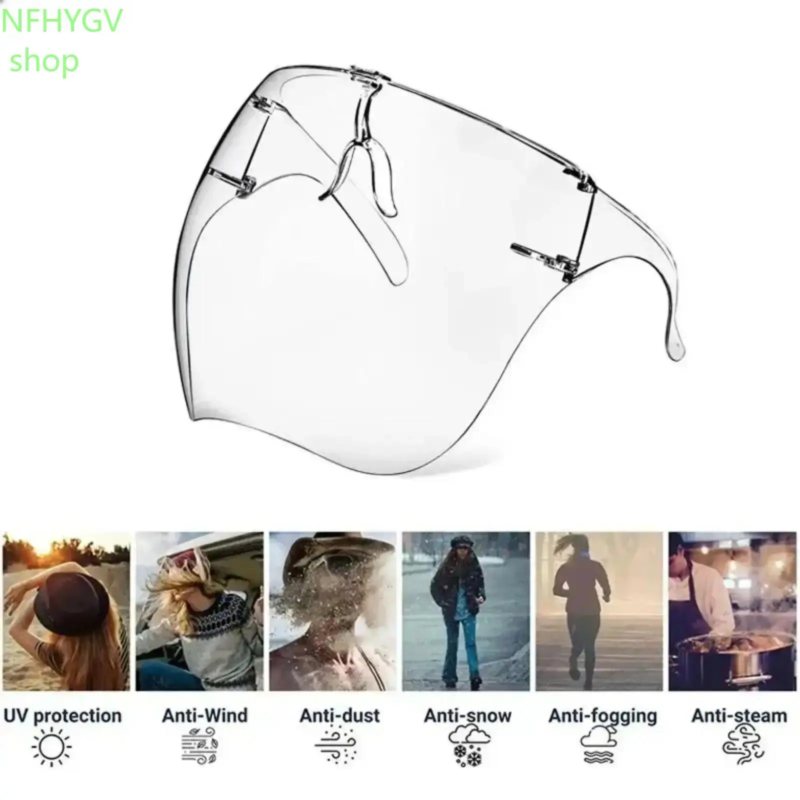 Anti‑Fog Full Coverage Face Goggles, Reusable Highly Breathable Protective Eyewear, Lightweight Durable Goggles For All‑Round Protection, For Adults At Work, Cycling, Traveling, Outdoor Activities And Daily Use