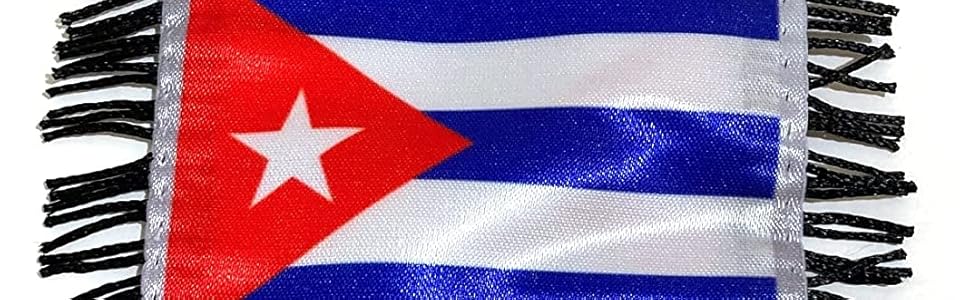 Cuban flags for cars Cuba acessories mini banner sticker decals small accessory interiror for men unisex easy to use STICKS to ur window Cuba car flags