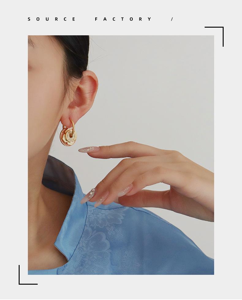 Handmade Oil Drop Earrings Original Chinese Style Fashion Elegant Minimalist Luxury Unique Vintage Women Jewelry