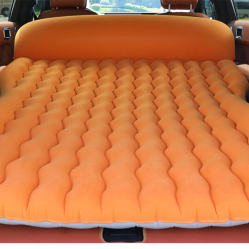Plush Car Back Seat Inflatable Air Mattress, Portable Airbed, Rear Seat Bed, Free Electric Pump Included, Ideal for Road Trips, Camping, Suv/car Travel, Leak-Proof Thick Air Bed