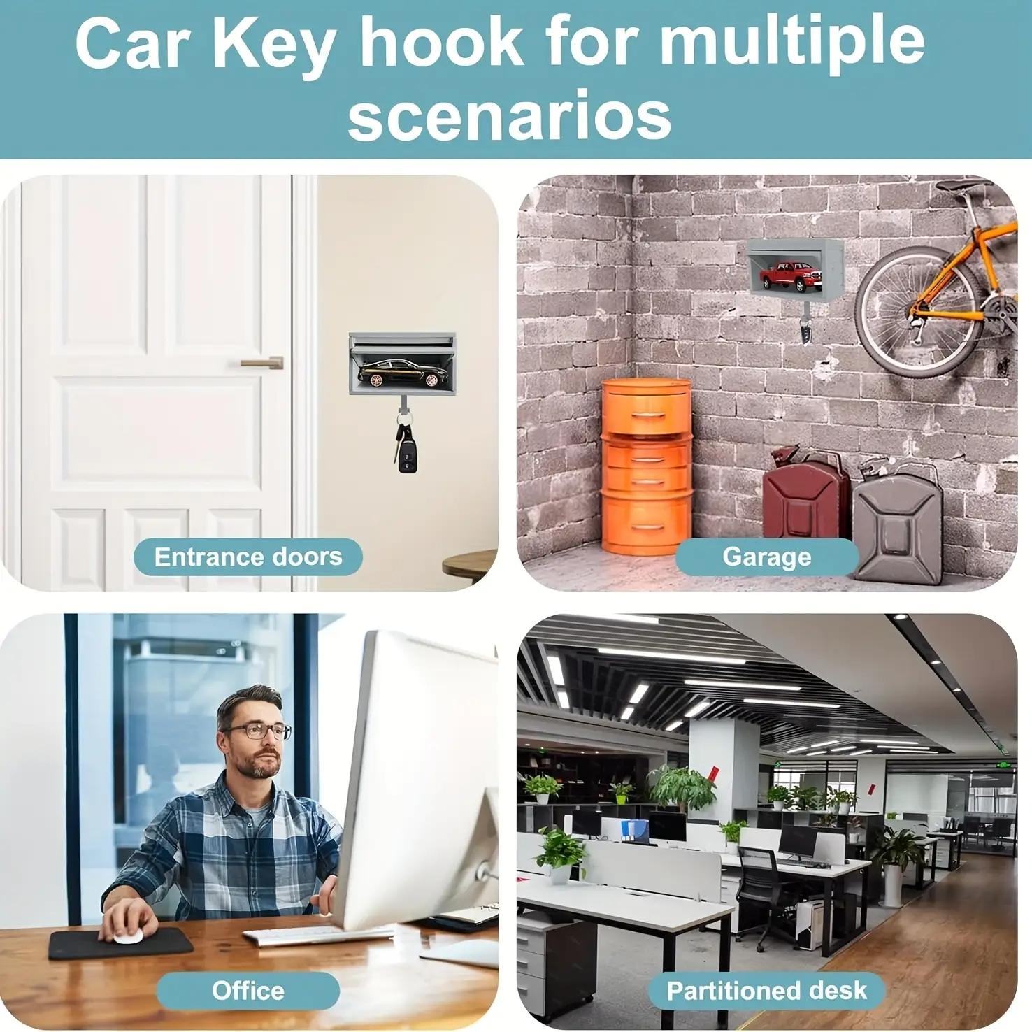 Wall-Mounted Car Garage Key Rack with Door-Opening Function - 3D Key ...