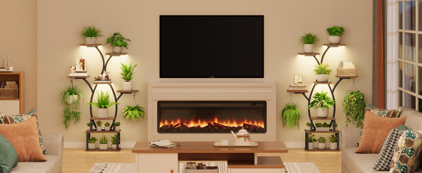 Plant Stand Indoor with Grow Light, 8 Tiered Plant Shelf Indoor for Multiple Plant, Metal Corner Plant Stand Plant Holder Flower Stand Display Rack for Patio, Garden, Balcony, Living Room