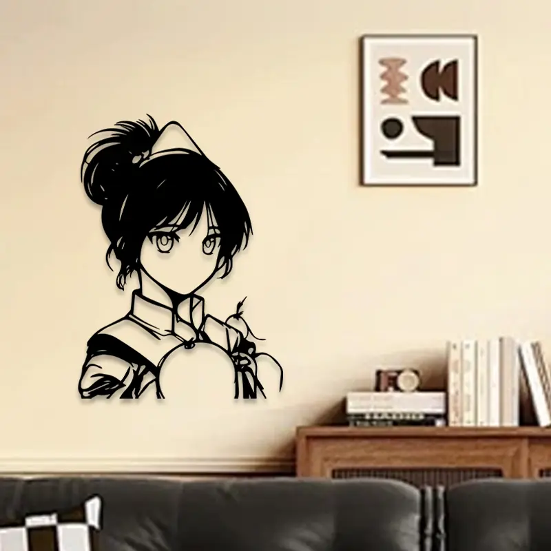 1pc Toph Metal Wall Art, Toph Statue Mural, Perfect for Anime Room, Fan Cave, Avatar Wall Decor, Anime Day Decor, Ideal Gift for Avatar Fans