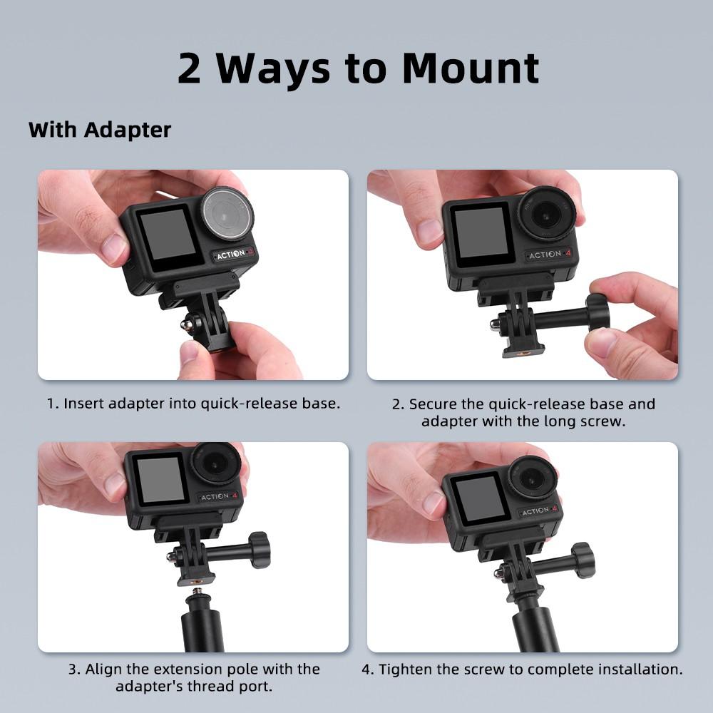 Pocket 4/3 Extended Selfie Stick, Action4 Extension Pole, Insta360 X5 Tripod Stand Accessory, Perfect for Photography Lovers