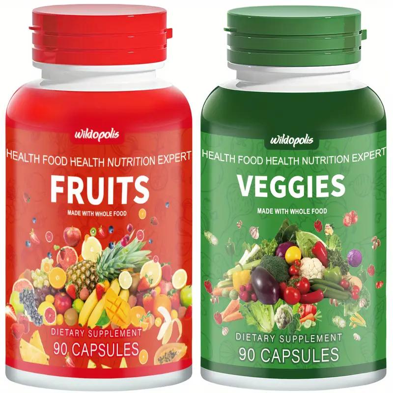 Wildopolis - Fruit and Vegetable Supplements, 100% Natural Fruit and Vegetable Vitamins, Vegetable and Fruit Supplements for Women, Men and Kids