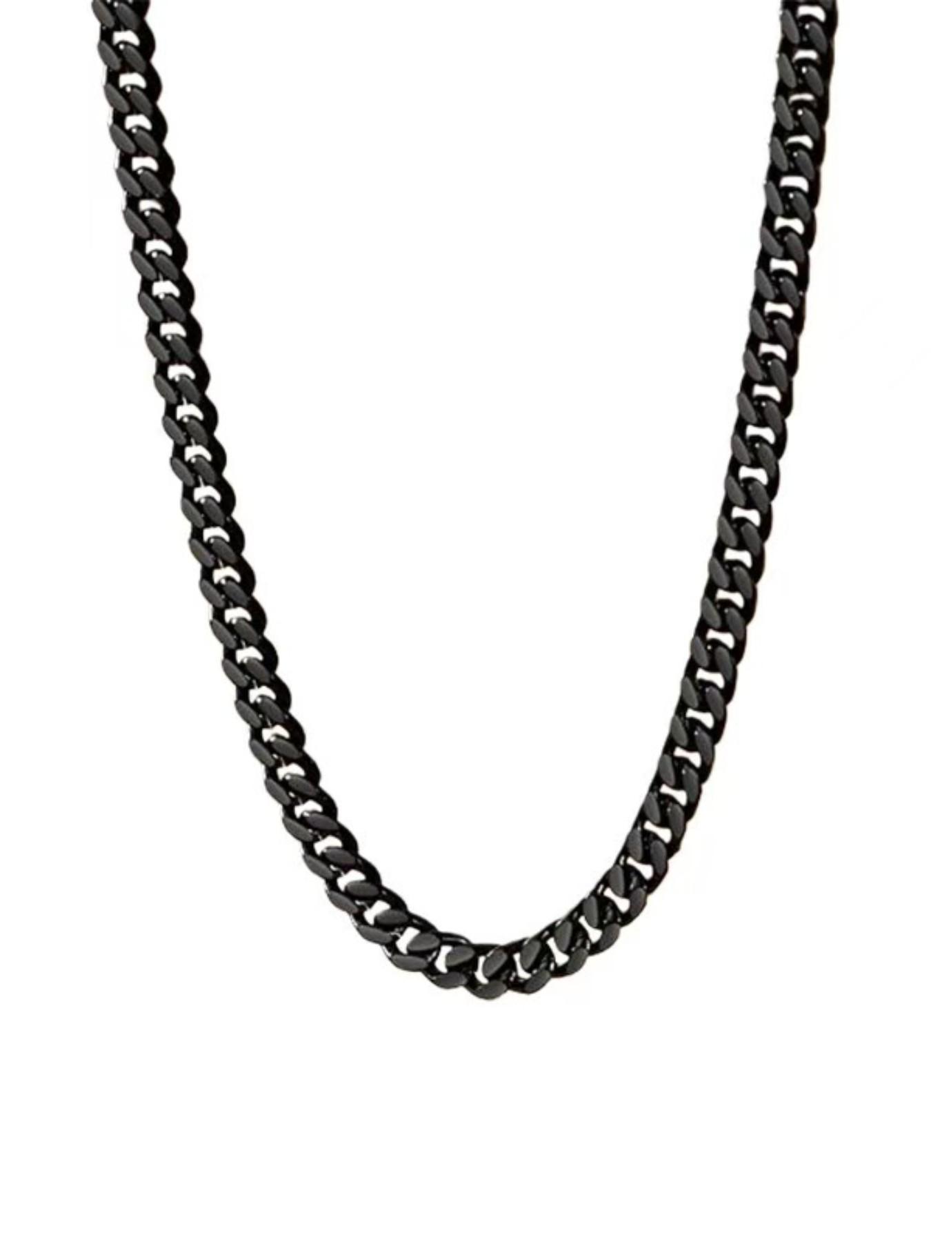 Titanium Steel Cuban Link Chain Necklace for Men Women, Non Tarnish Hypoallergenic Curb Chain, Hip Hop Jewelry for Gift