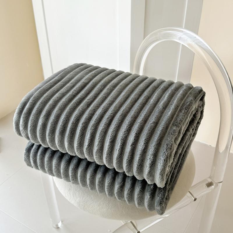 Solid Color Flannel Blanket, Soft Comfortable Throw Blanket, Soft Lightweight Blanket, Air-conditioned Room Blanket, Warm Nap Blanket for Home Office Travel,Christmas Gifts For GF