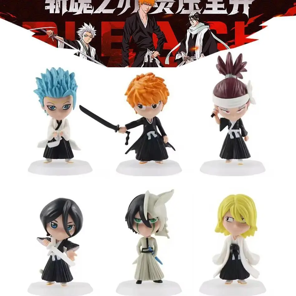 1Set Wholesale BLEACH Action Figure  Figure PVC  Black Ichigo figurine  Cool Cute Anime Figure Toy Doll Model Desk Decoration Popular toys 2026 Hot selling toys
