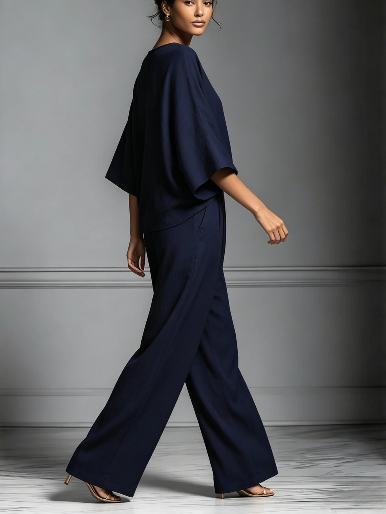 Women's 2026 Summer Bell-Sleeve Loose Clothing Set, Elegant Casual Trendy Outfit for Daily Wear Women's 2026 Summer Bell-Sleeve Loose Clothing Set, Elegant Casual Trendy Outfit for Daily Wear
