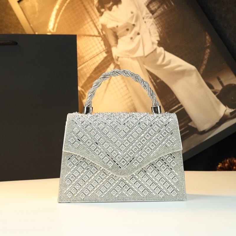 Luxury Rhinestone Handbag, Perfect for Evening Gowns, High-End Sparkling Crossbody Bag, Elegant Clutch for Special Occasions
