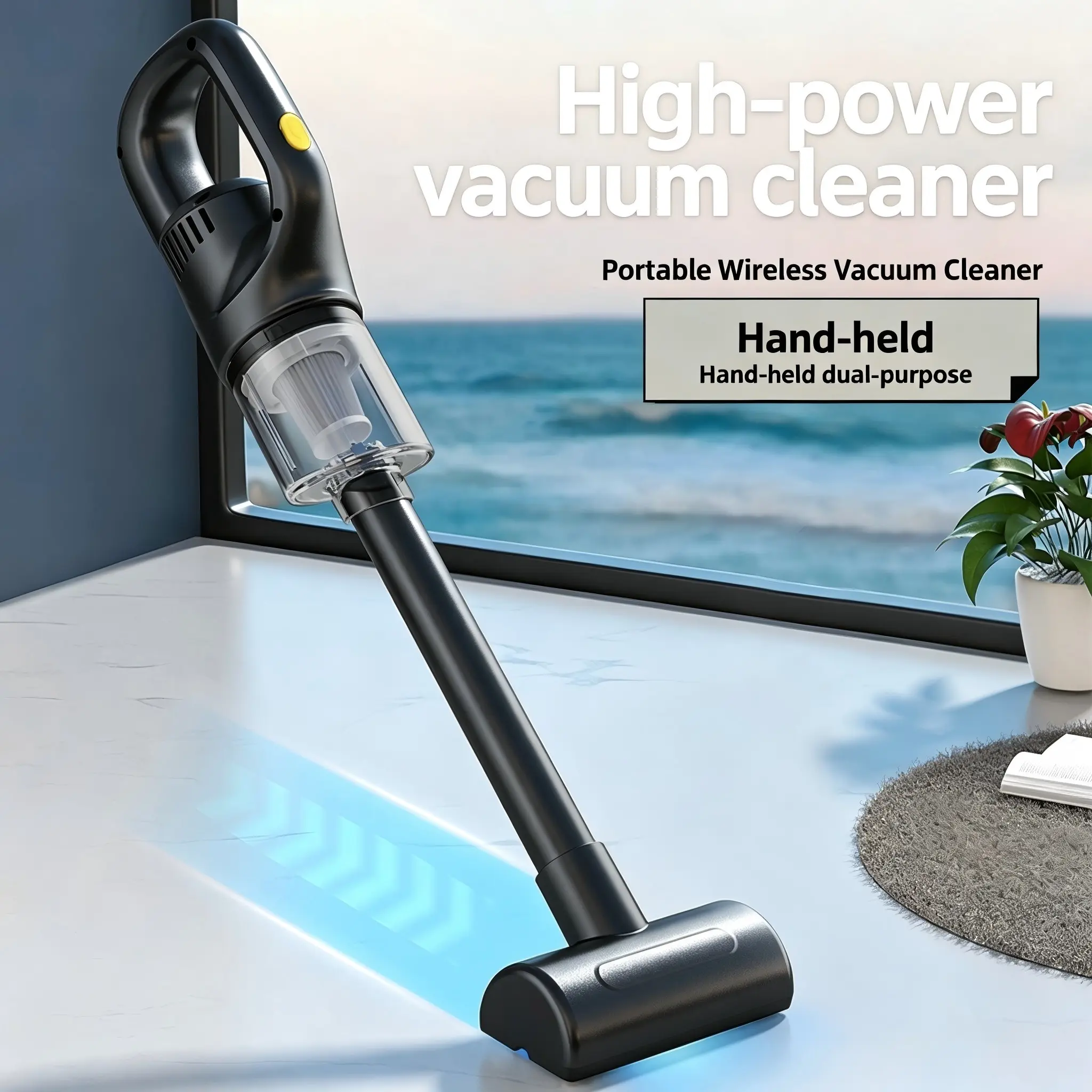 Portable wireless handheld vacuum cleaner, car vacuum cleaner.Car/home dual-use-comes with 3 brush heads.USB charging.3110pa strong suction, detachable dust removal bucket.Suitable for car/office/home/theater cleaning