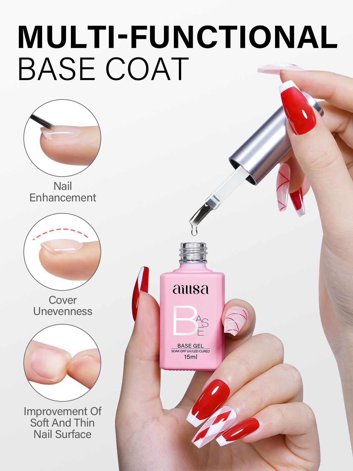 Aillsa 5 Pre-colored Almond Press on Nails Set 140Pcs in 14 Sizes, 4 Timers Setting UV Lght with Auto Sensor, Base and Top Coat,  gel x nail Tip Nails Extension for Easy DIY Nail Art  Christmas Gifts for Girls Nail Care Acrylics Manicure