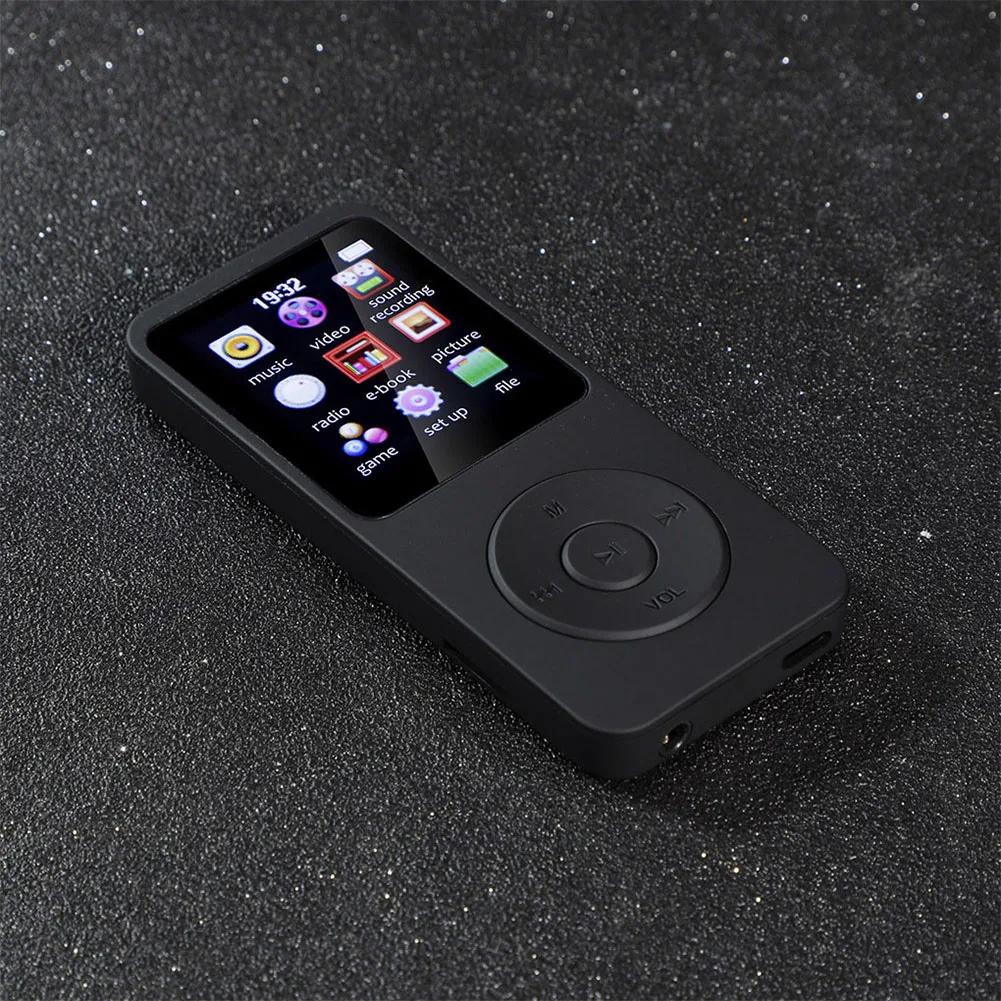 HiFi Lossless Audio MP3 Player with Rubber Dirt-Resistant Design, Bluetooth, Type-C, Built-In Speaker, FM Radio, E-Book Support, Multi-Language, AVI Video Playback, WMA Compatibility, Swimming-Ready Water Resistance for Students