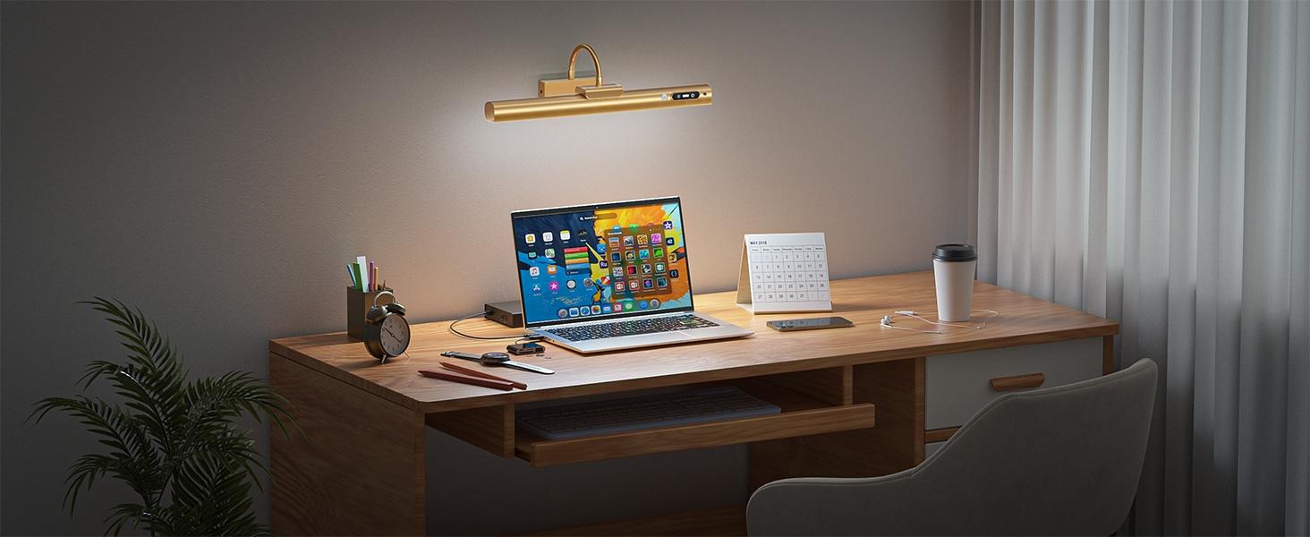 Modern LED Wall Light with Controller and Timer, Adjustable Brightness, Ideal for Artwork and Dartboards