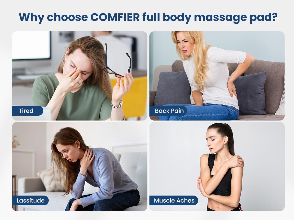 COMFIER Full Body Massage Mat Pad with Heat, Chair Pad with 10 Vibration Motors & 2 Heating Pad with Auto Shut Off, Heated Massage Mattress Pad for Back COMFIER Full Body Massage Mat Pad with Heat, Chair Pad with 10 Vibration Motors & 2 Heating Pad with Auto Shut Off, Heated Massage Mattress Pad for Back
