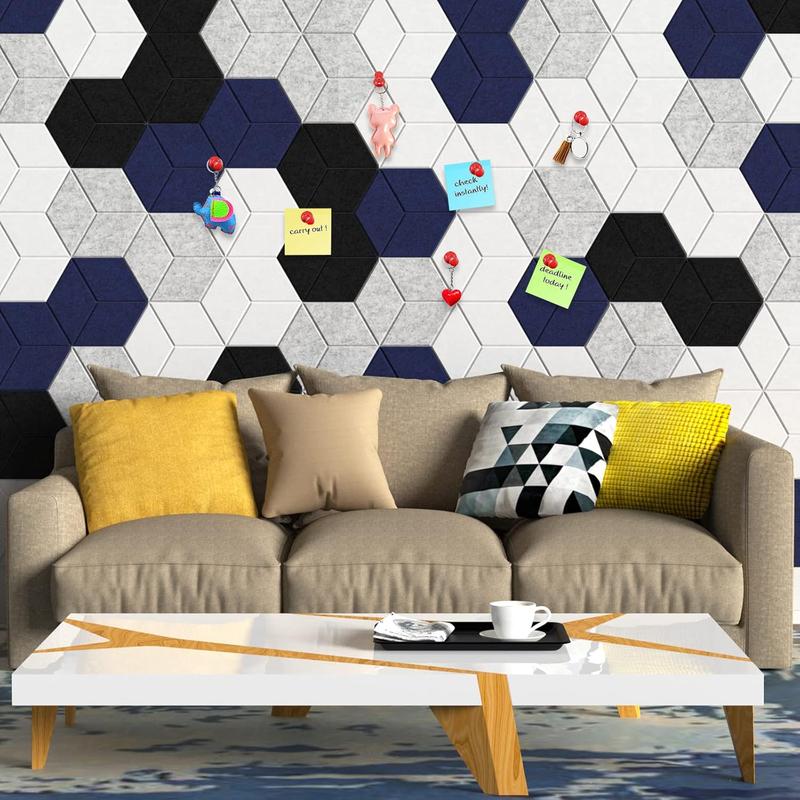 12-Piece Self-Adhesive Removable Wall Soundproof Foam Panels, High-Density Acoustic Insulation, Ideal for Home Theater and Studio, Flame Retardant Design