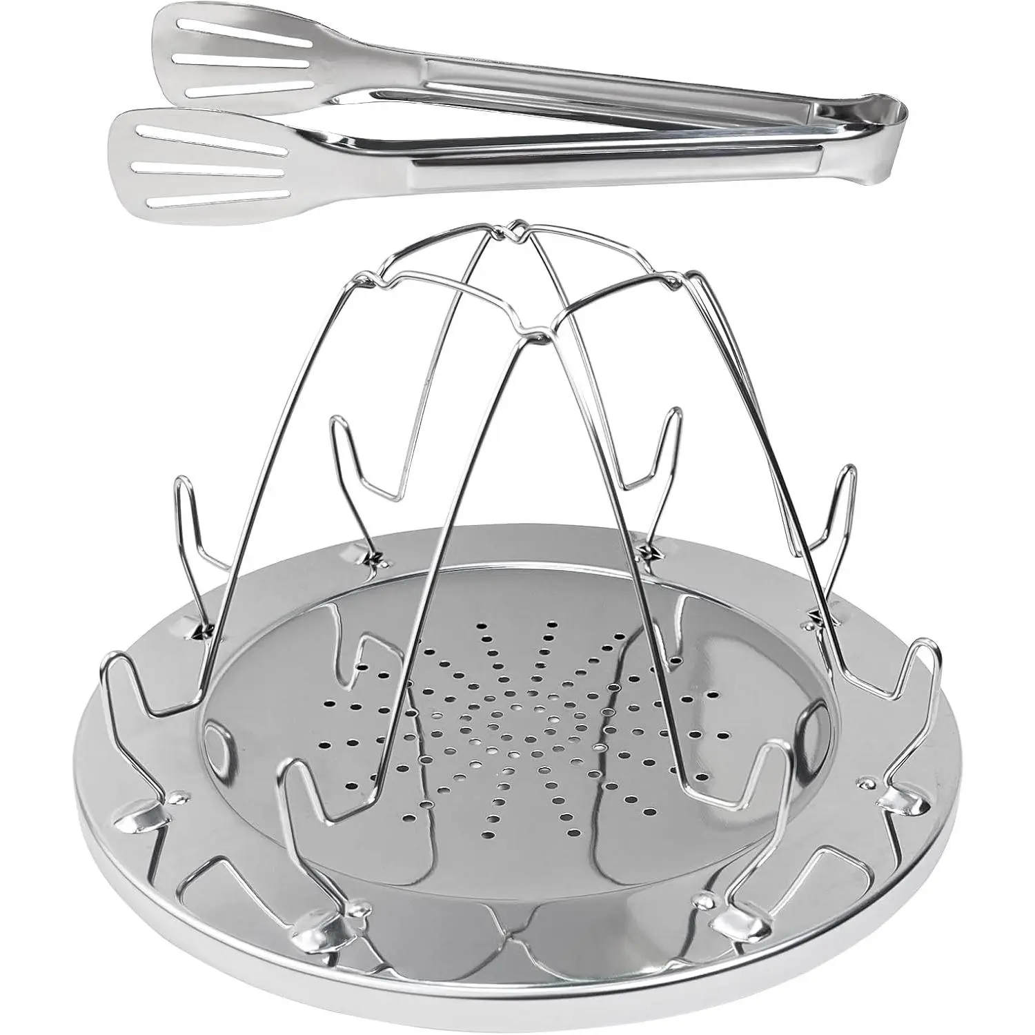 4-Slice Portable Camping Toaster with Clip Handle, Stainless Steel Folding Stove Toaster for Outdoor Hiking, Picnic & RV TripsGift
