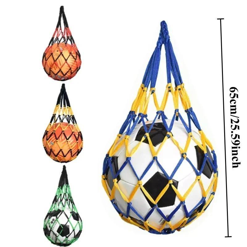 1count Ball Net Bag Basketball Tote Bag Youth Football Net Outdoor Sports Nylon Mesh Storage Ball Type Thickened Net Bag Ball Calcio