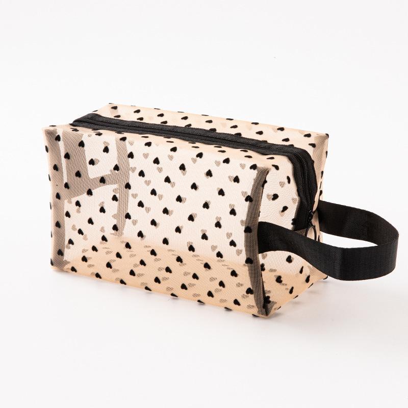 Large Capacity Mesh Makeup Bag Portable Travel Toiletry Organizer, Cosmetic Storage Pouch