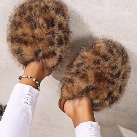 Women's Fashion Plush Home Slippers, Soft Rubber Sole, Non Slip Soft, Anti-Slip Fall Winter Shoes, Cute Casual Warm Indoor Slipper