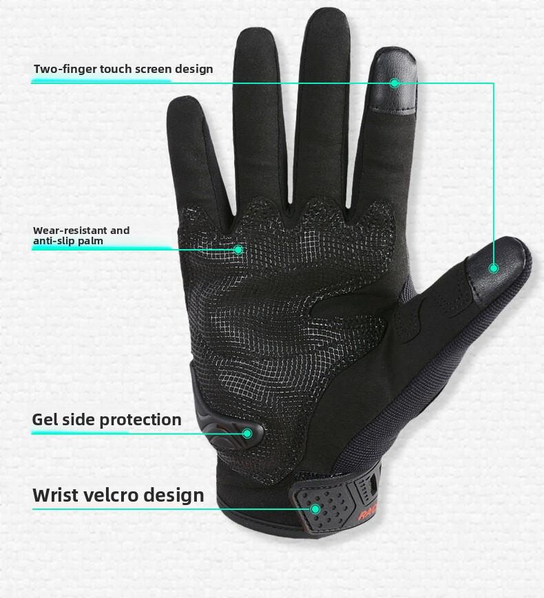 All Season Shock Absorbing Climbing Gloves Carbon Fiber Full Finger Winter Ski Cycling Mountain Bike Wrist Support Outdoor Wear Resistant Anti Slip Breathable Lightweight Flexible Protective Gear Hiking Riding Snow Sports Comfort Durable for Men Women