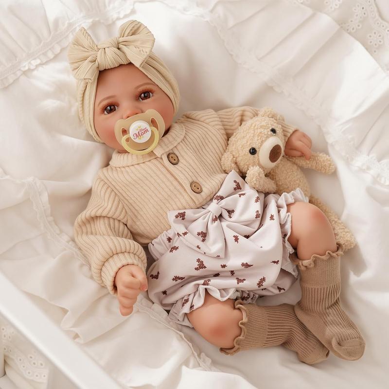 Babeside 20 Inch Reborn Doll Set with Cloth Body and Vinyl Limbs, Unisex Gift Box Included, Perfect for Christmas New Year Birthday Gifts, Soft Dolls