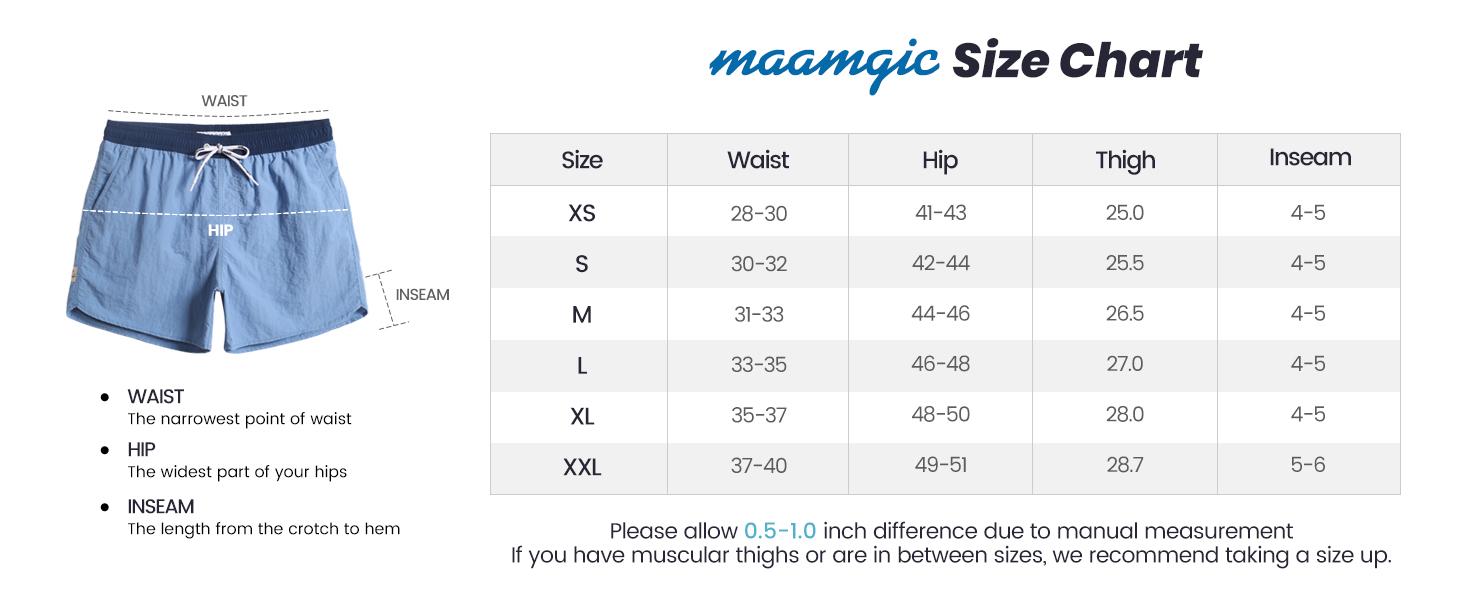 Maamgic Swim Shorts 4.5 Inseam Spandex,2 in 1 Stretch, Polyester, Adjustable Waistband，2 Side Pockets, 1 Back Pocket & Quick-Drying & Compression Liner & Anti-Chafe，Beach Activities，Swimming Pool，Casual Vacation