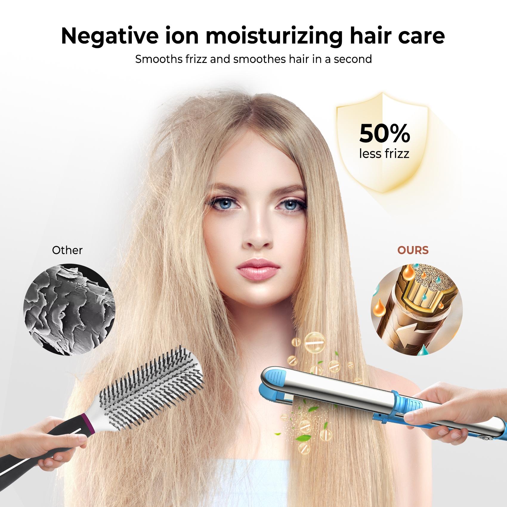 2 in 1 Hair Straightener Hair Curler, Professional Flat Iron Hair Straightener, Titanium Hair Straightening Ionic Fast Heating Hair Tools, Hair Styling Tools for Women Hairstyles, New Year Gift, Hair Styling Tools, Hair Products, Lightweight