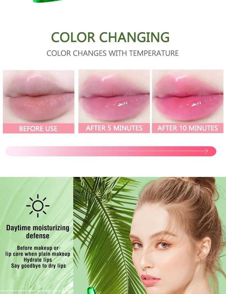 Aloe Vera Temperature-Sensitive Lip Gloss, Long-Lasting Moisturizing Lip Oil, Perfect Gift for Mother's Day and Valentine's Day