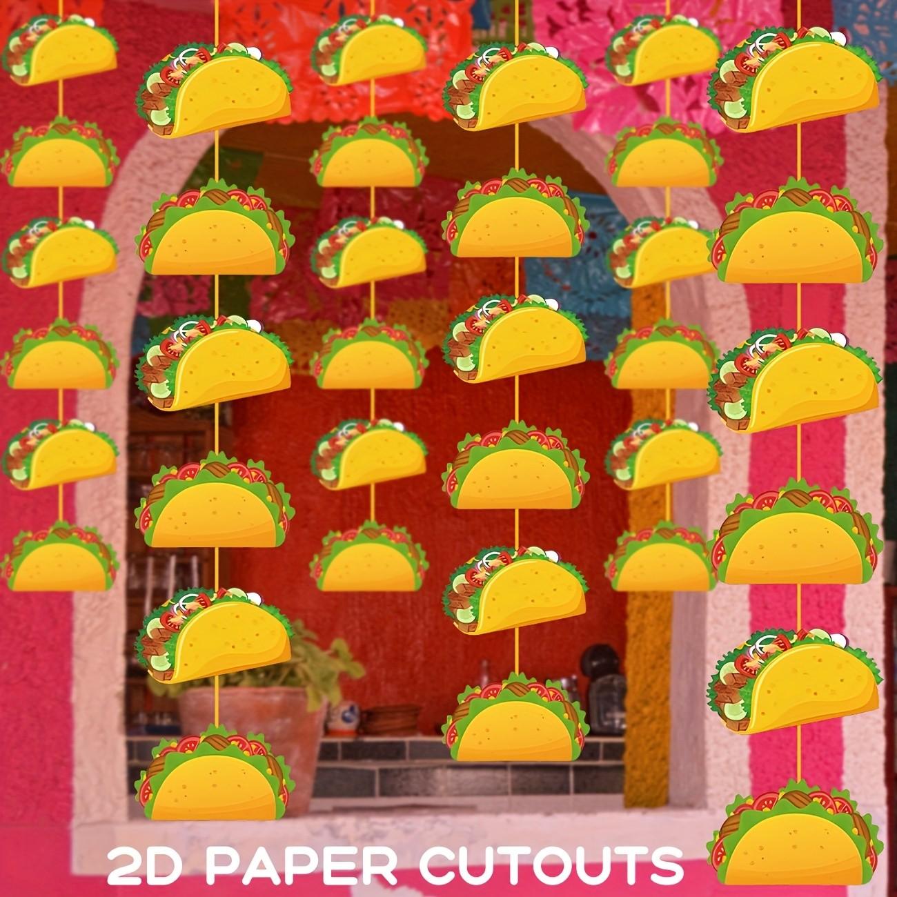 Taco Birthday Party Decorations, Mexican Fiesta Garland Banner, Cinco De Mayo Party Banner, Fiesta Ceiling Hanging Streamers, Cutouts