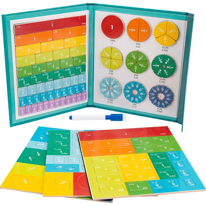 Magnetic Fraction Learning Board Set, Educational Math Toy for Kids, Interactive Teaching Tool, Easy to Use, Perfect for Home Schooling, Learning Materials