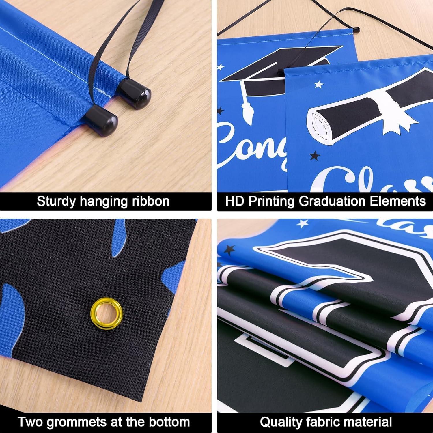 2026 Graduation Banner, 71x12 Inches, Blue, Perfect for Graduation Decorations, Congratulations Banner for Special Occasions