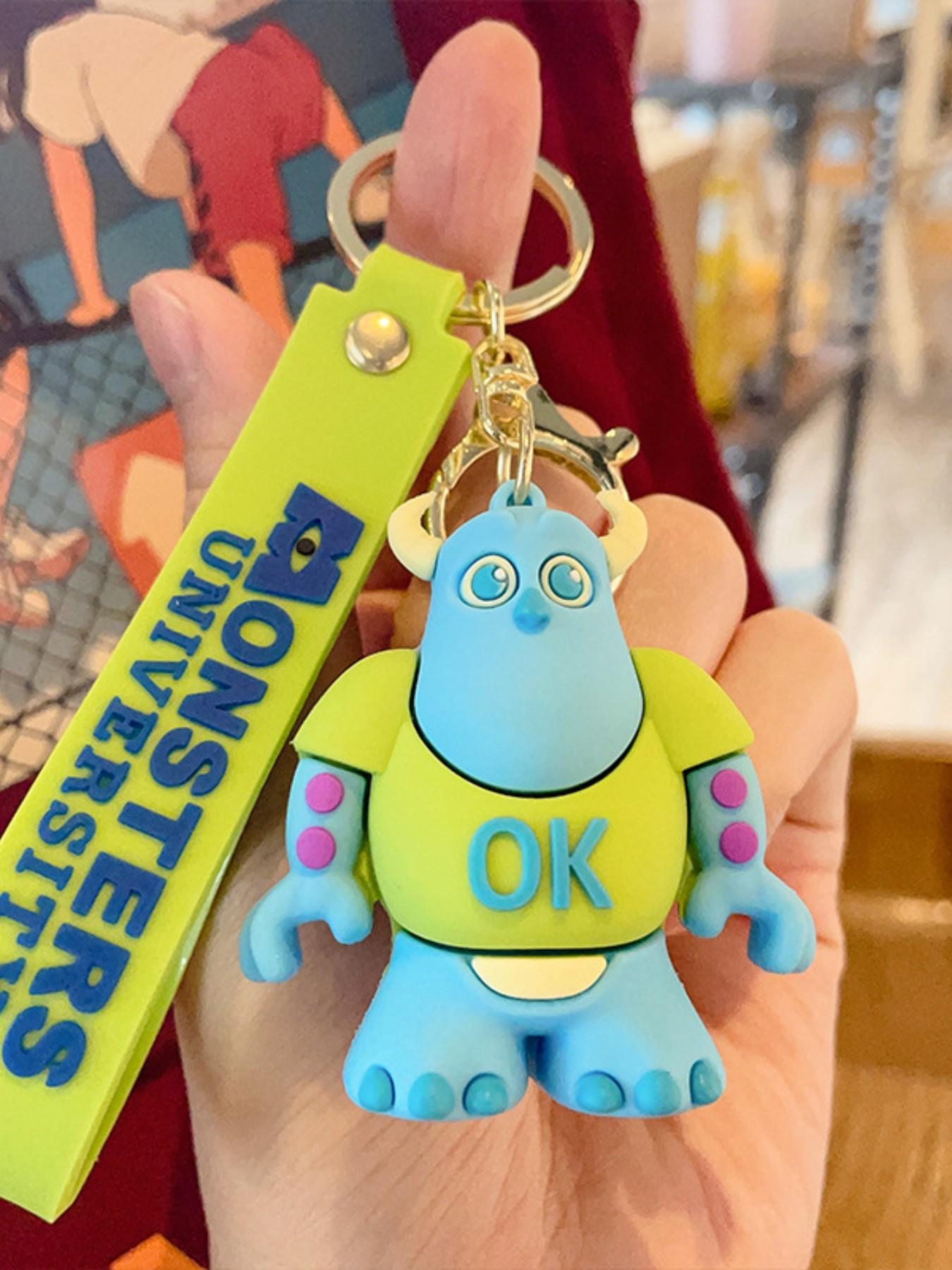 Monster University Series Keychain, Cute Cartoon PVC Figure, Backpack Pendant, Car Gift, Anime Monster University Accessory