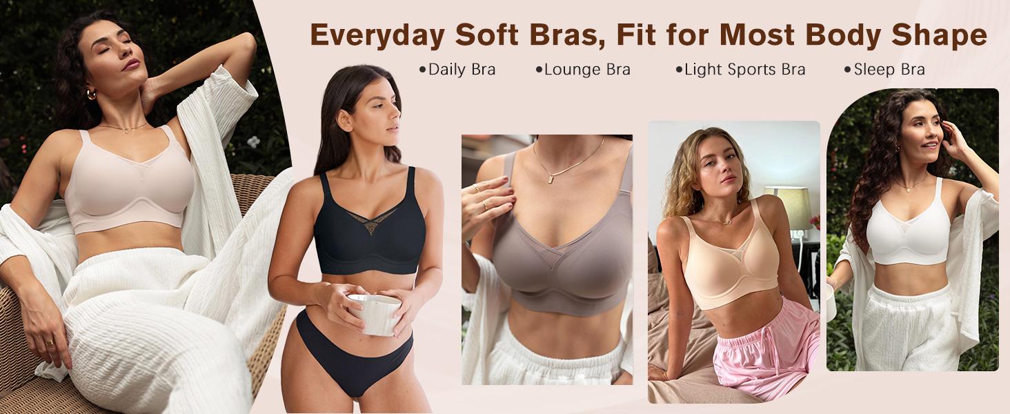 Avidlove Wireless Bras for Women No Underwire V Mesh Bralette Seamless Comfortable Bra Push Up Full Coverage Everyday Bras Avidlove Wireless Bras for Women No Underwire V Mesh Bralette Seamless Comfortable Bra Push Up Full Coverage Everyday Bras