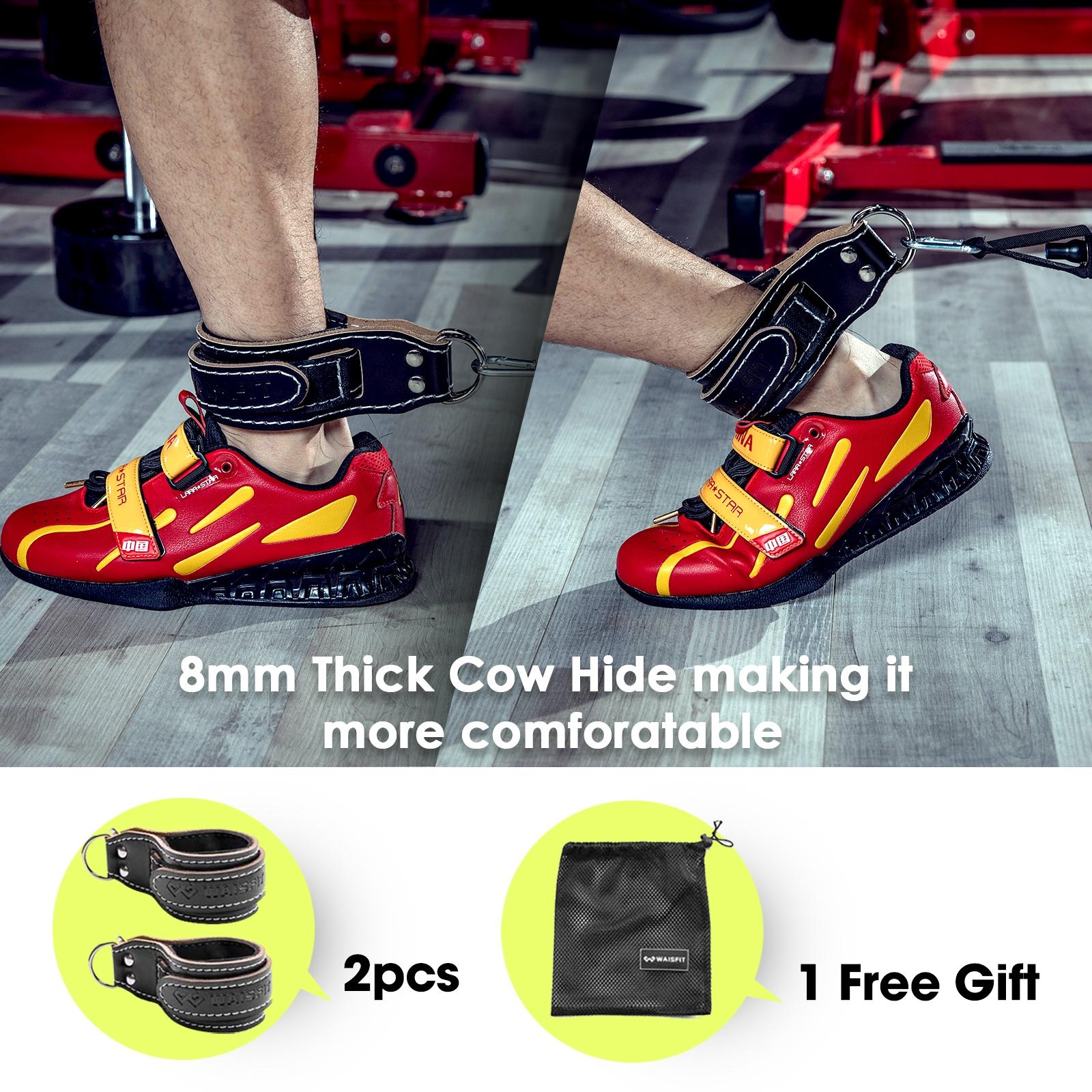 Ankle Straps for Fitness Equipment, Pair of Ankle Braces for Leg Exercises, Ideal for Kickboxing, Butt Training, Stretching, Bicep Curls