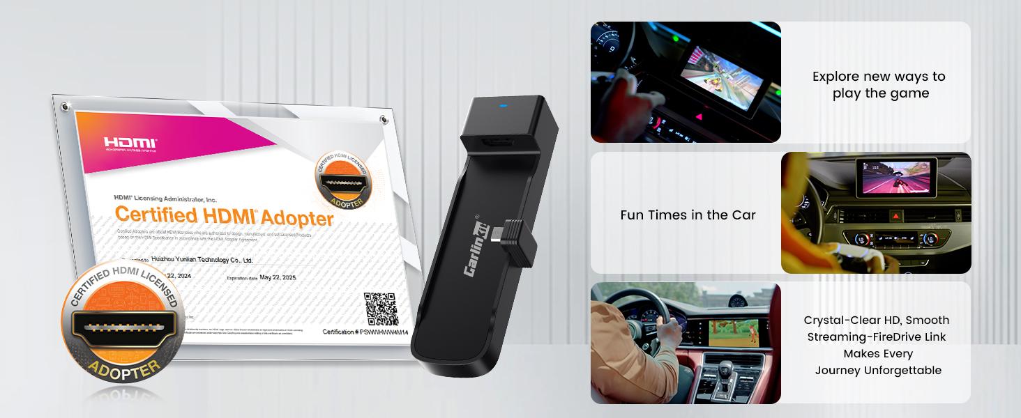 【TikTokShopBlackFriday】Carlinkit Fire Drive | HDMI Adapter for wired CarPlay | Supports Fire TV, Netflix & YouTube, Upgrade Your CarPlay – Stream Netflix, YouTube, Disney+, and more