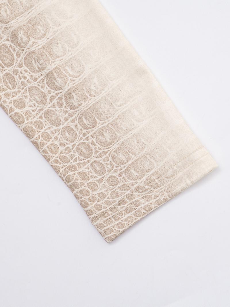 Women's Fashion Elegant Snake-Print Long-Sleeve Dress, Comfortable Casual Spring & Fall Wear, Perfect for Daily Use, Work and Vacation