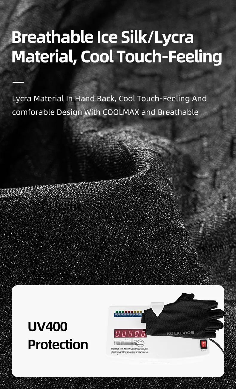 ROCKBROS Cycling Gloves Bike Gloves Biking Gloves for Men and Women Half Finger MTB Road Bicycle Gloves - Absorbing Gel Pad Anti-Slip Breathable Motorcycle Mountain Bike Gloves Unisex