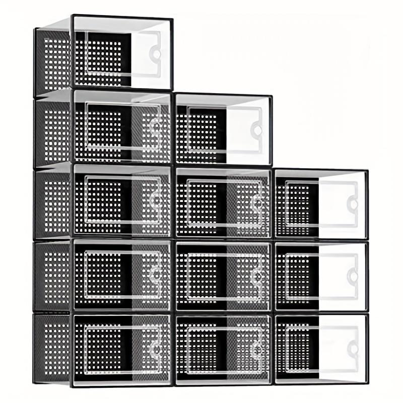 12/24-piece high-value transparent shoe box | Stacking does not occupy an area