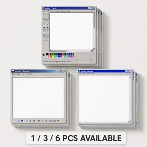 Retro Computer Design Sticky Note, 1/3/6 Counts/set Creative Office & School Notepad, Perfect Gift for Students and Teachers, Funny Gift, Sticky Labels, Funny Stickers, Self Adhesive Stickers
