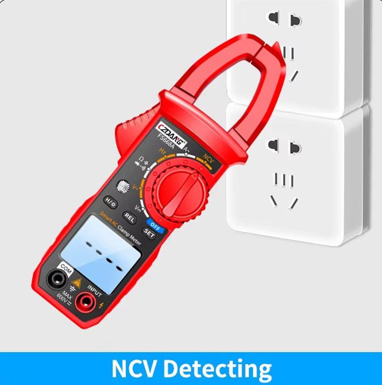 Clamp Meter Multimeter Dcv Acv Aca Ohm Capacitance Hz Diode Continuity Test, Digital Clamp Tester with Ncv Detection